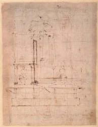 Progetto per la tomba di Papa Giulio II (1453-1513) (verso)